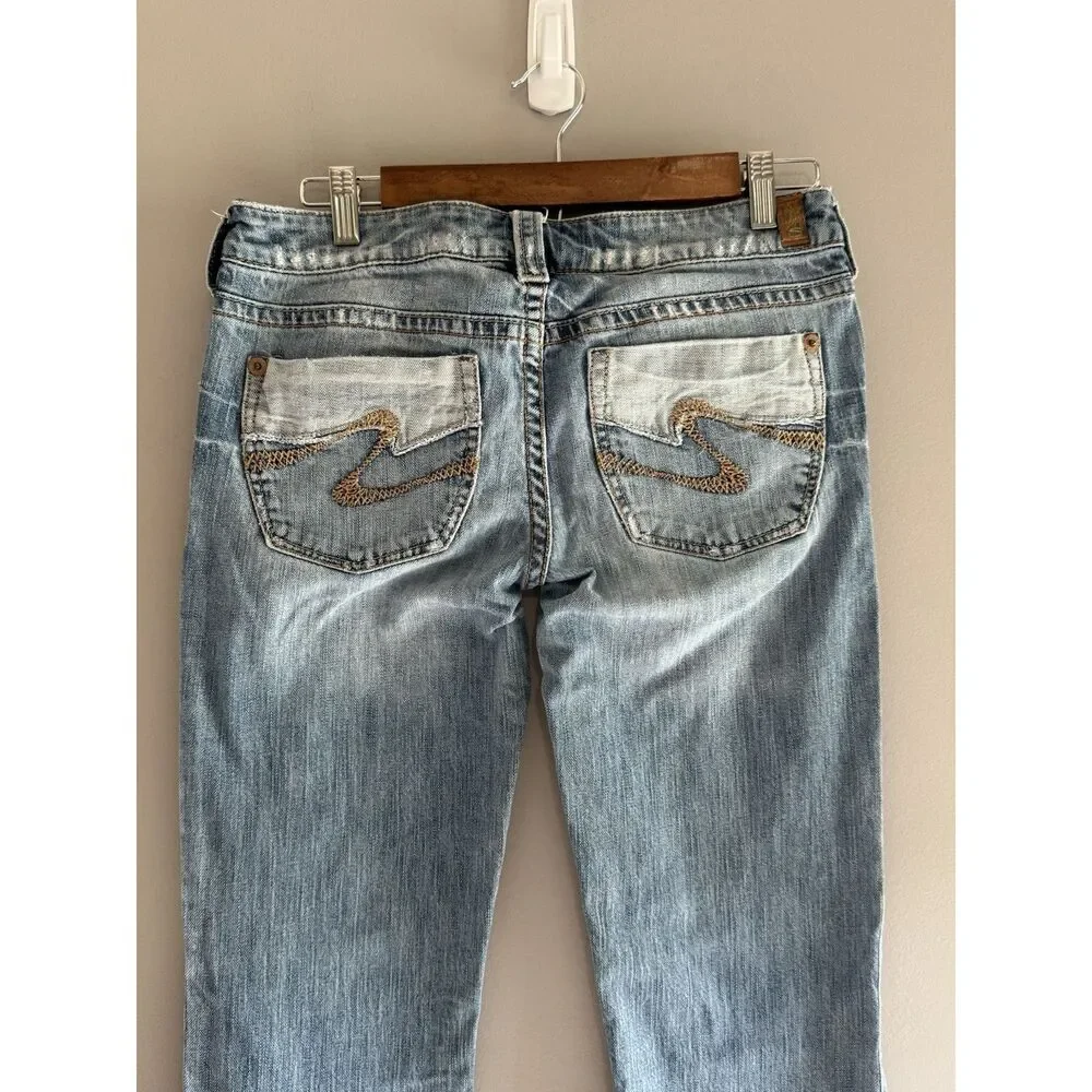 Vtg Silver Jeans Tuesday Y2K Low Rise Flare Leg Bootcut Western Stretch Size 29